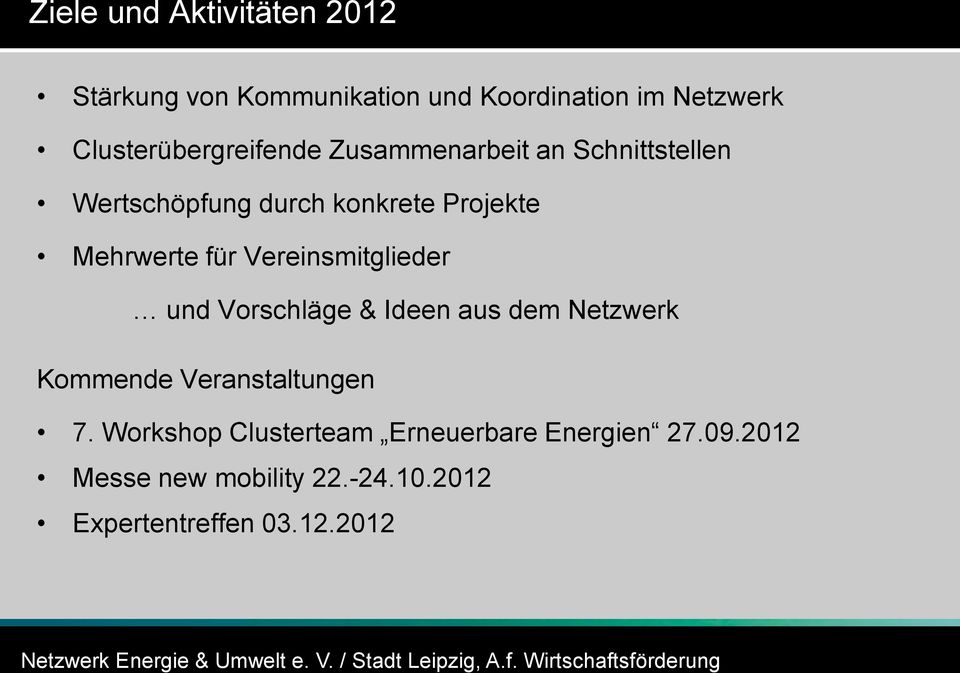 Mehrwerte für Vereinsmitglieder und Vorschläge & Ideen aus dem Netzwerk Kommende Veranstaltungen