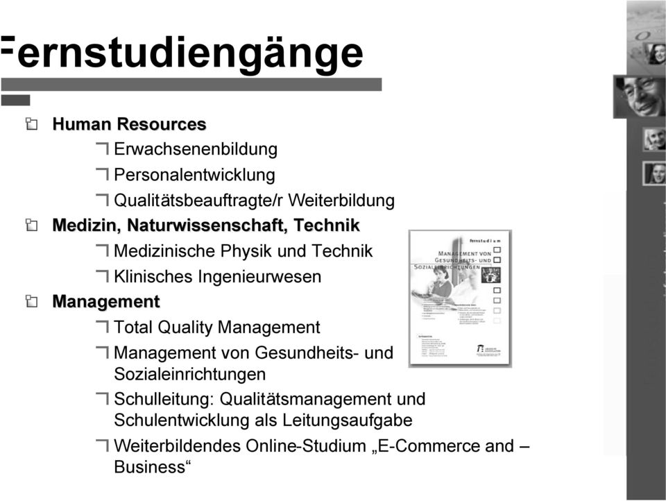 Ingenieurwesen Management Total Quality Management Management von Gesundheits- und Sozialeinrichtungen