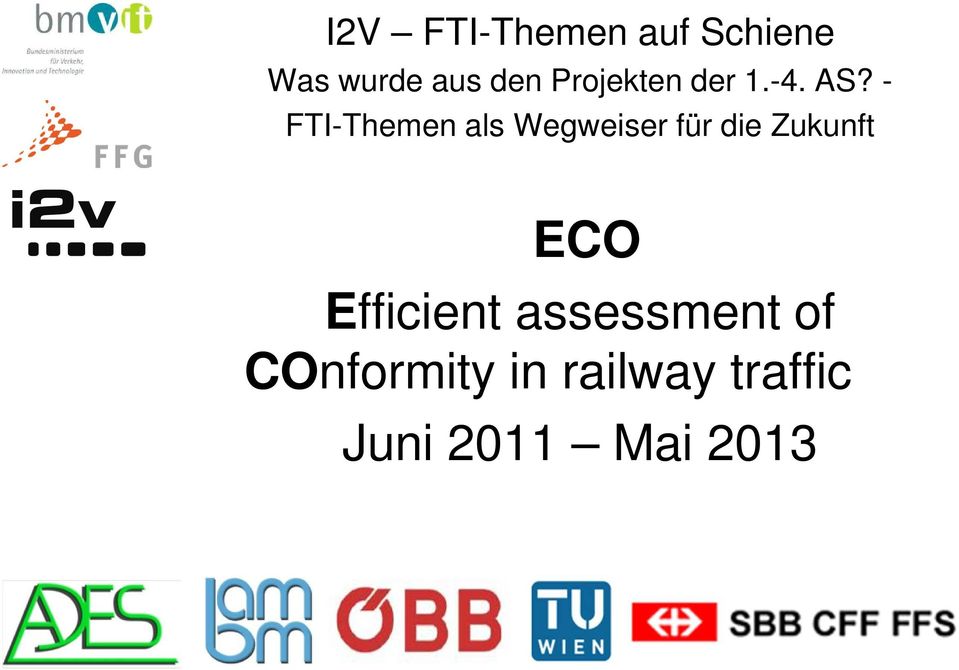 - FTI-Themen als Wegweiser für die Zukunft ECO