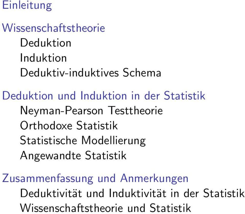 Modellierung Angewandte Statistik Zusammenfassung und Anmerkungen