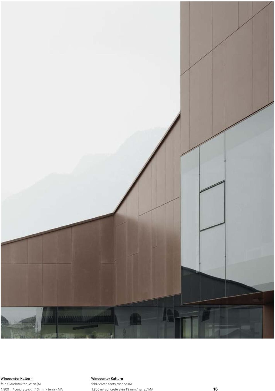 800 m² concrete skin 13 mm / terra / MA