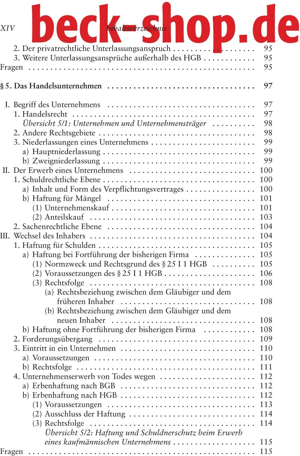 ......... 98 2. Andere Rechtsgebiete.................................... 98 3. Niederlassungen eines Unternehmens........................ 99 a) Hauptniederlassung................................... 99 b) Zweigniederlassung.