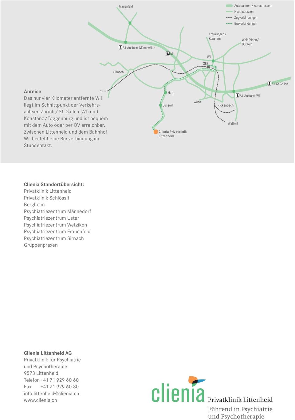 Zwischen Littenheid und dem Bahnhof Wil besteht eine Busver bindung im Stundentakt.