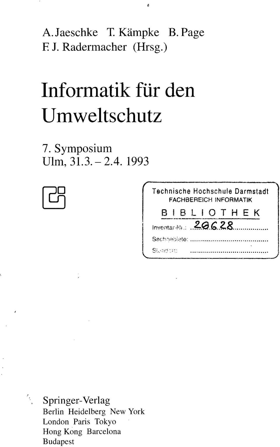 1993 D Technische Hochschule Darmstadt FACHBEREICH INFORMATIK EM BJLJ