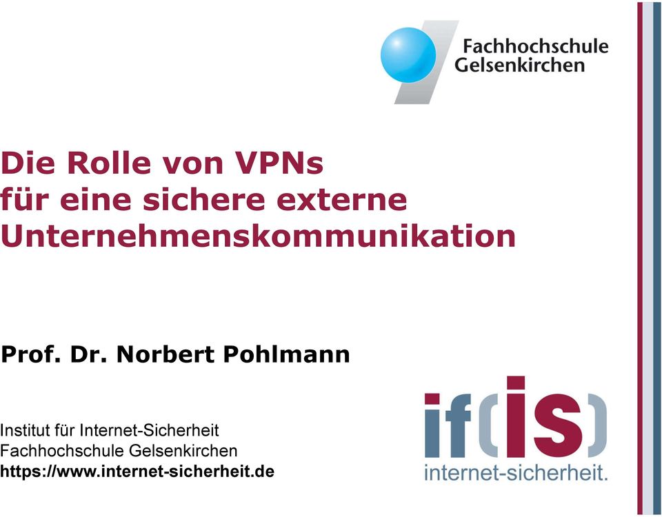 Norbert Pohlmann Institut für