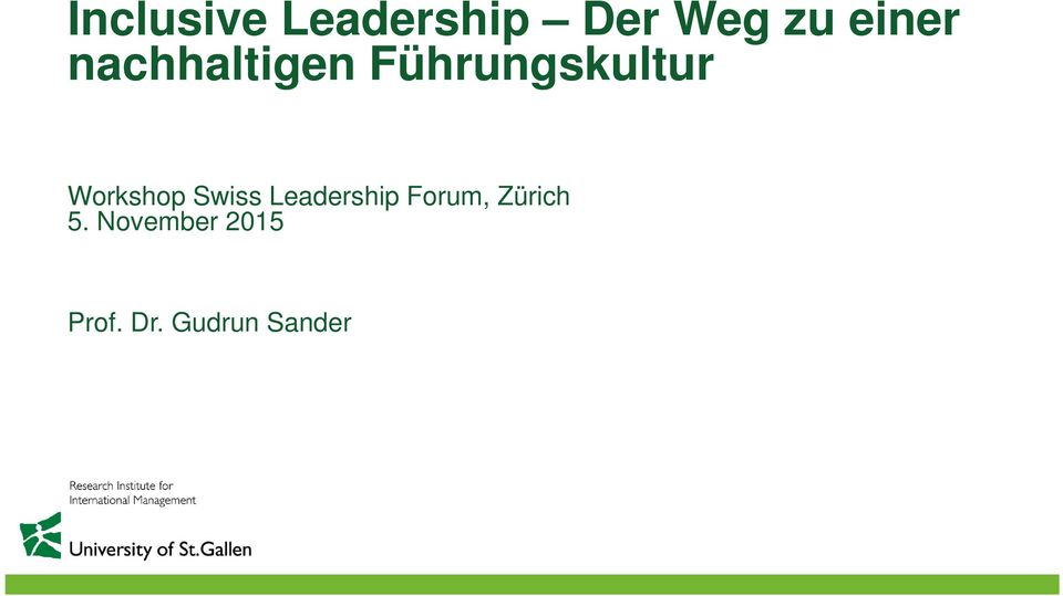 Führungskultur Workshop Swiss