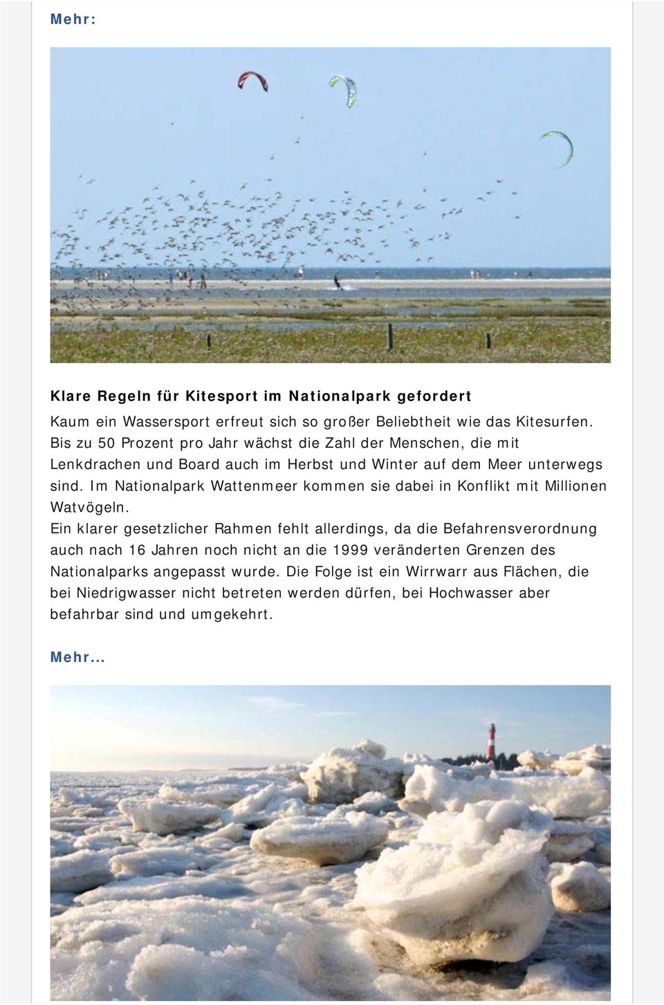 Im Nationalpark Wattenmeer kommen sie dabei in Konflikt mit Millionen Watvögeln.