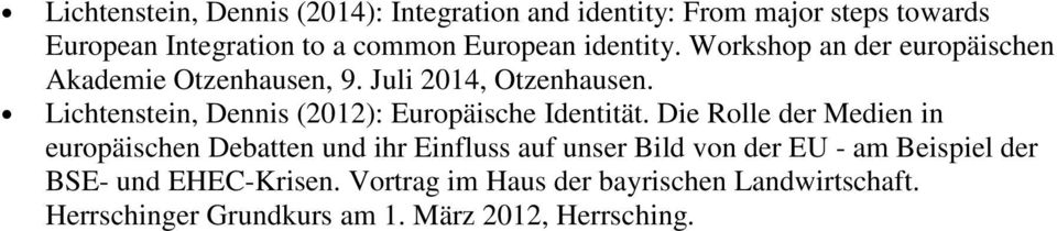 Lichtenstein, Dennis (2012): Europäische Identität.