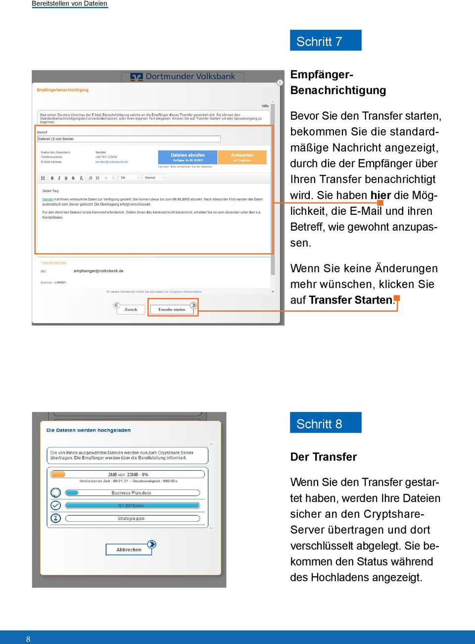 Sie haben hier die Möglichkeit, die E-Mail und ihren Betreff, wie gewohnt anzupassen.