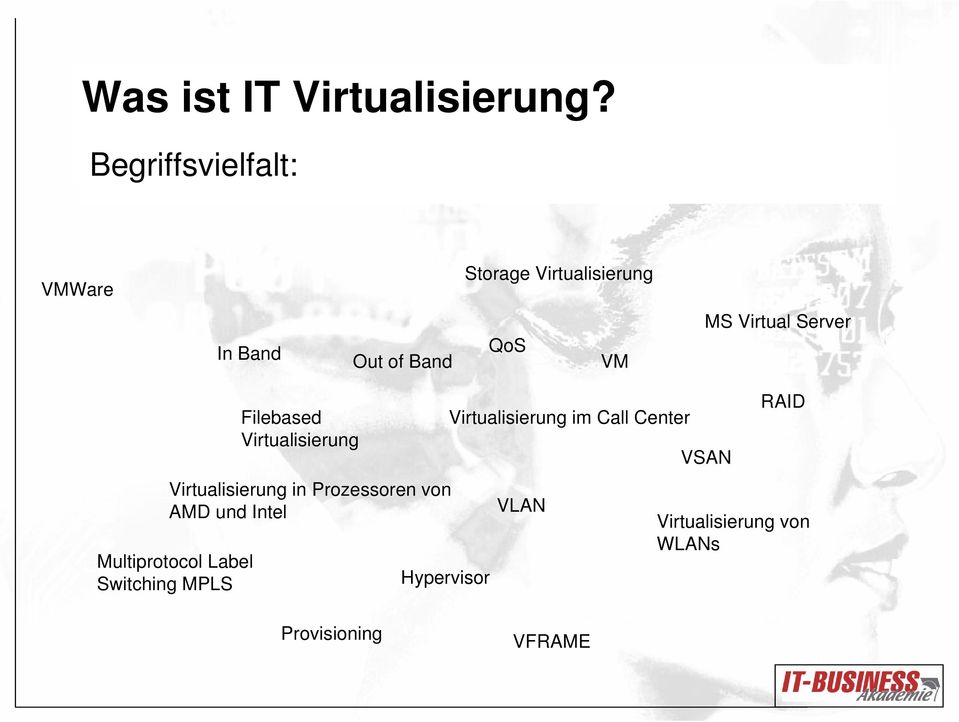 Virtual Server Virtualisierung in Prozessoren von AMD und Intel Multiprotocol Label