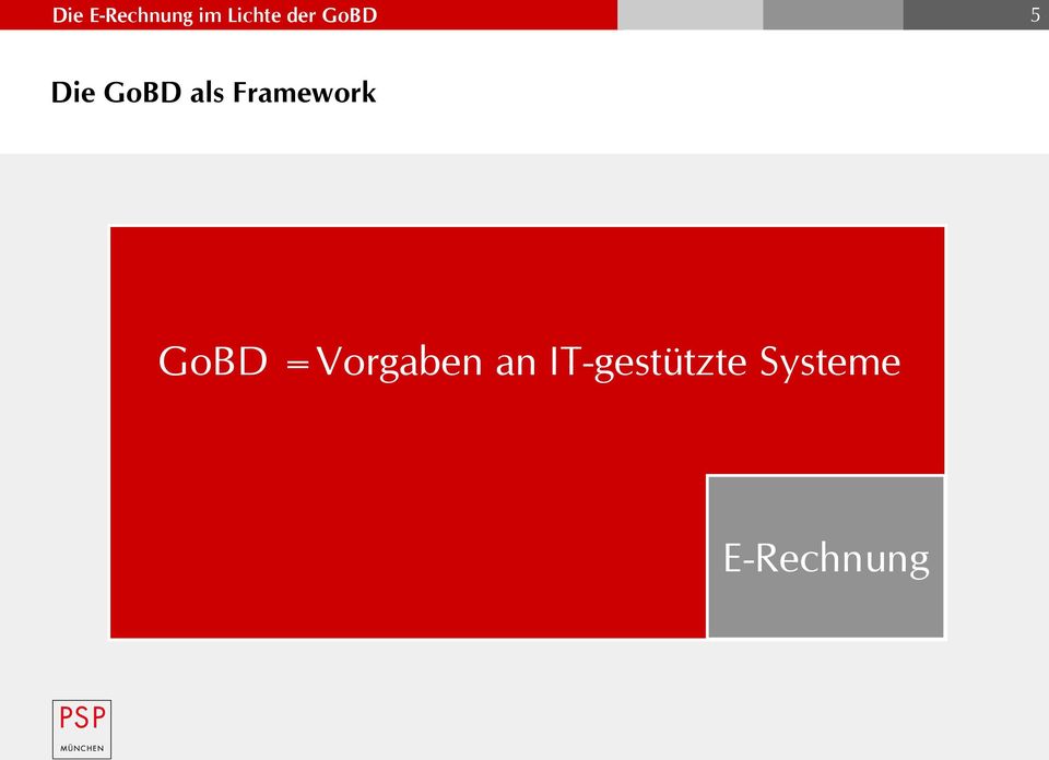 Framework GoBD =Vorgaben