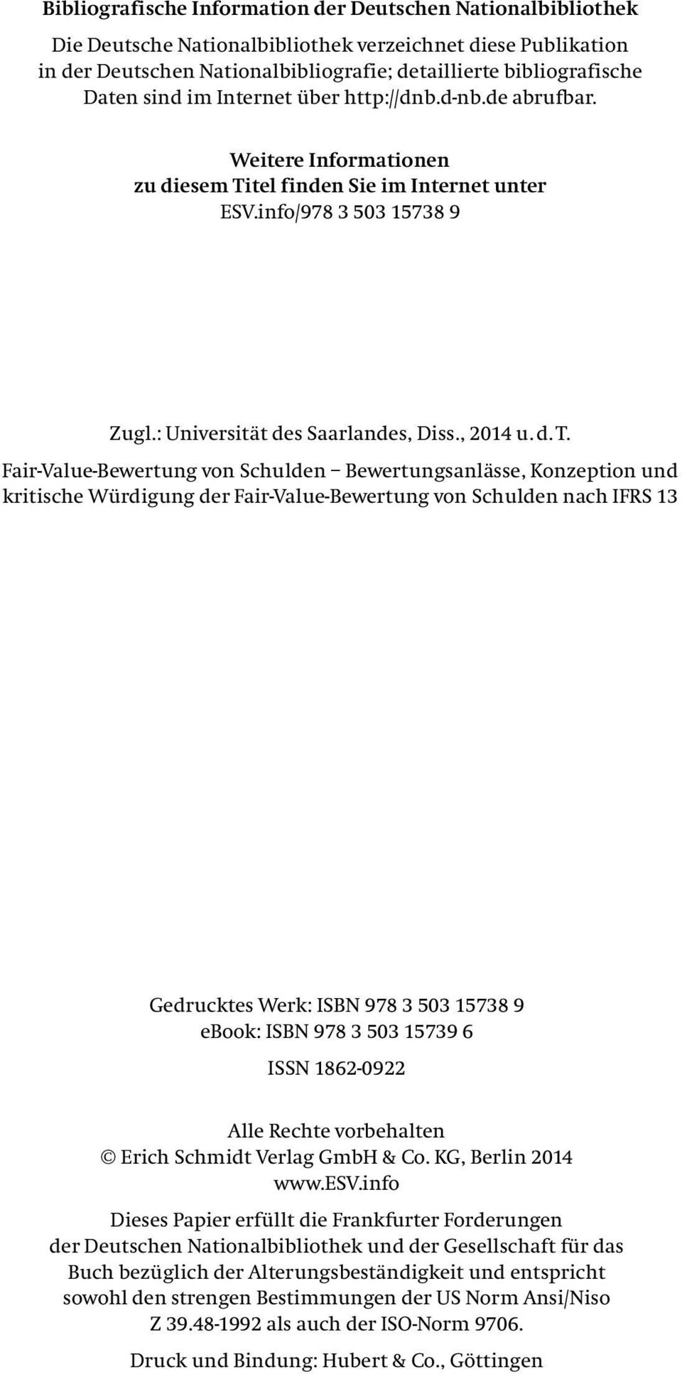 tel finden Sie im Internet unter ESV.info/978 3 503 15738 9 Zugl.: Universität des Saarlandes, Diss., 2014 u. d. T.