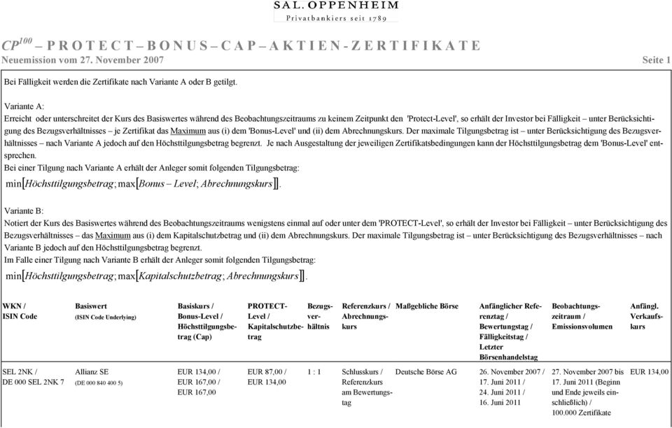 Berücksichtigung des Bezugsverhältnisses je Zertifikat das Maximum aus (i) dem 'Bonus-Level' und (ii) dem.