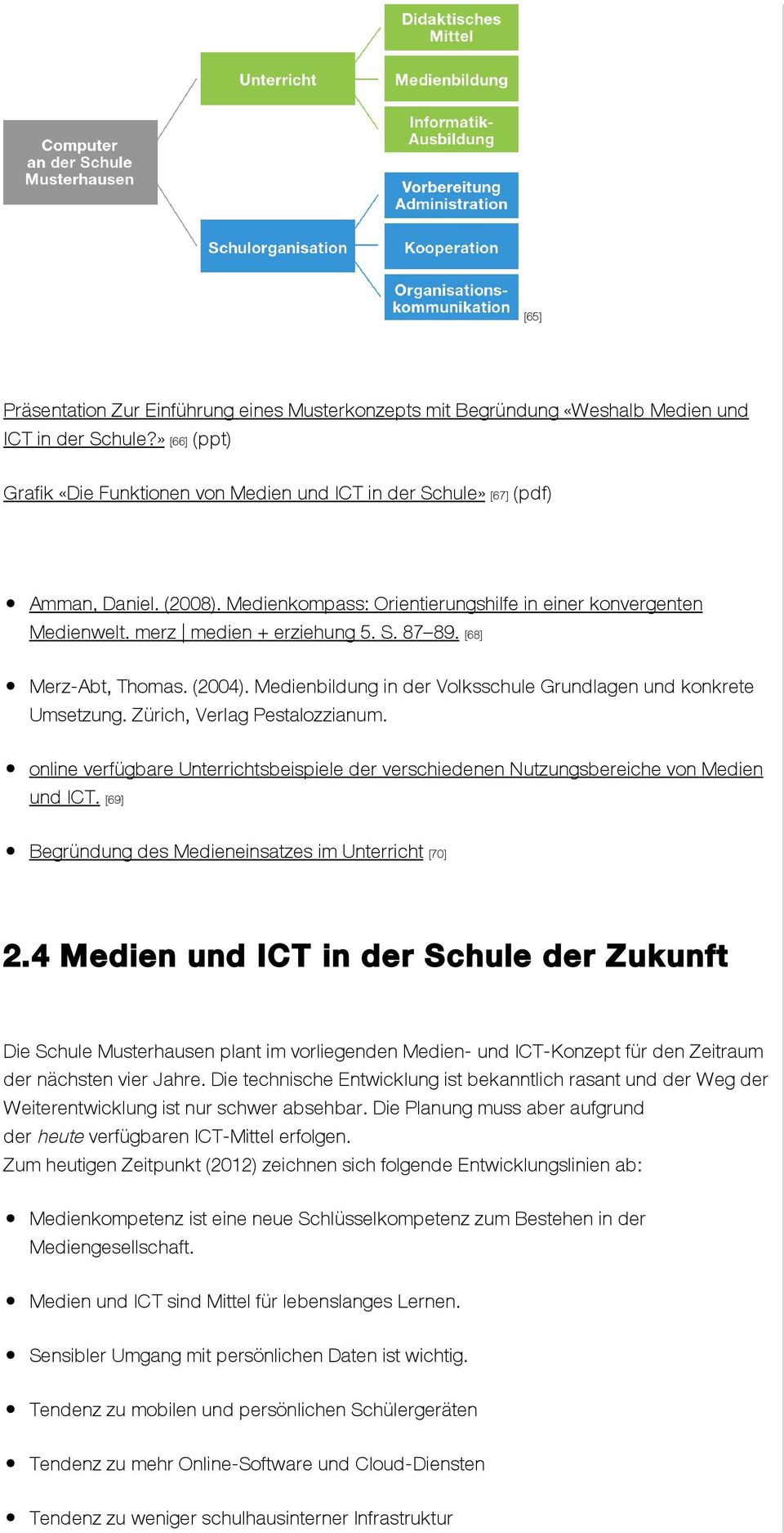 S. 87 89. [68] Merz-Abt, Thomas. (2004). Medienbildung in der Volksschule Grundlagen und konkrete Umsetzung. Zürich, Verlag Pestalozzianum.