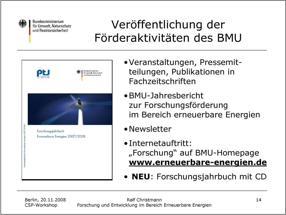 Forschungsförderung im Bereich erneuerbare Energien Newsletter