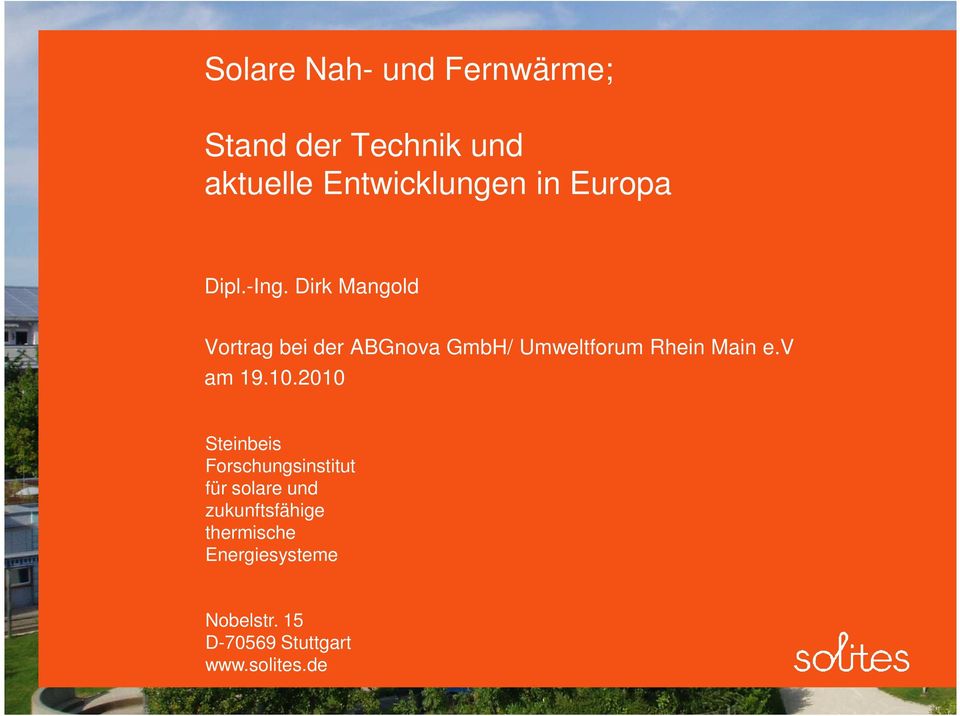 Dirk Mangold Vortrag bei der ABGnova GmbH/ Umweltforum Rhein Main e.v am 19.