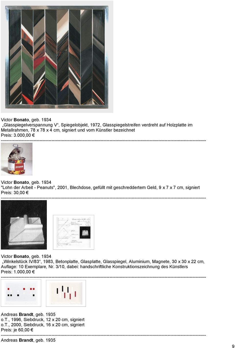 1934 Winkelstück IV/83, 1983, Betonplatte, Glasplatte, Glasspiegel, Aluminium, Magnete, 30 x 30 x 22 cm, Auflage: 10 Exemplare, Nr.