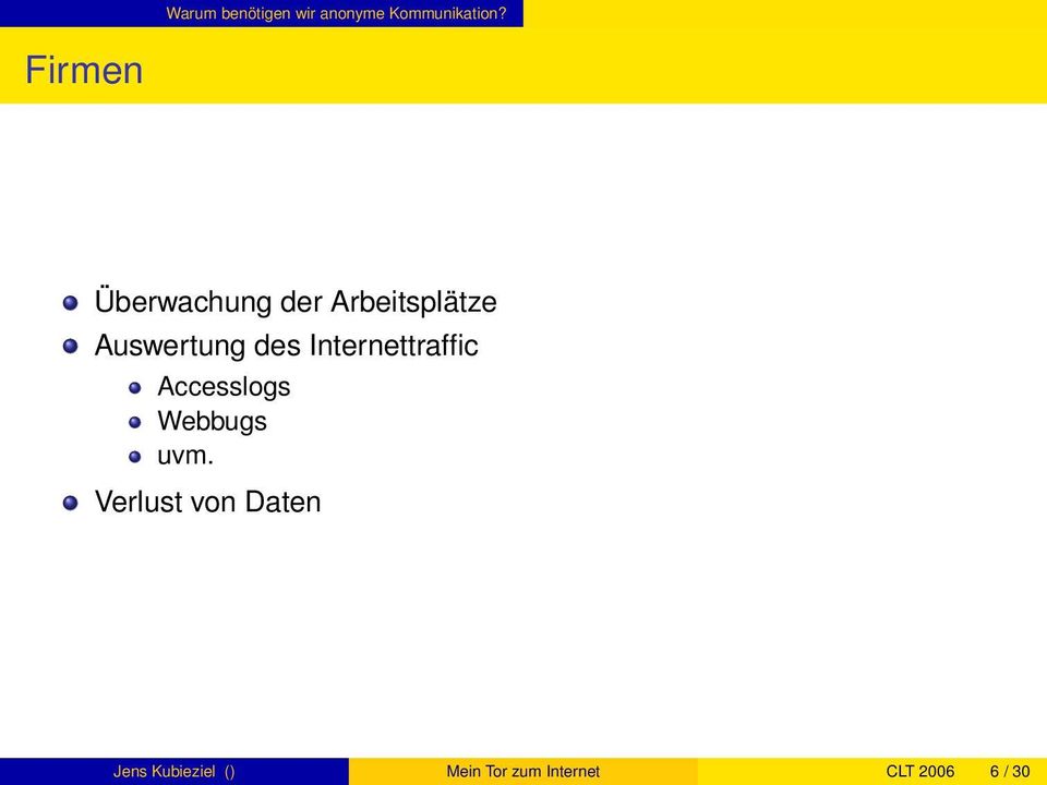 Internettraffic Accesslogs Webbugs uvm.