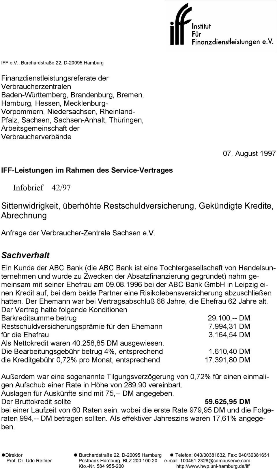 Pfalz, Sachsen, Sachsen-Anhalt, Thüringen, Arbeitsgemeinschaft der Verbraucherverbände 07.