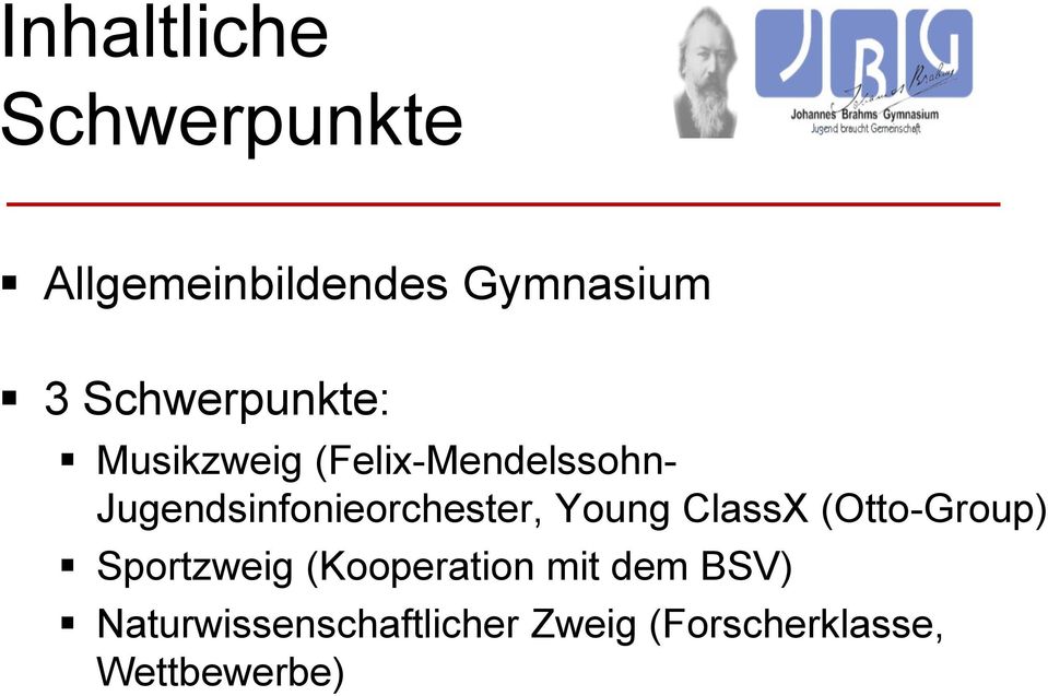Jugendsinfonieorchester, Young ClassX (Otto-Group) Sportzweig