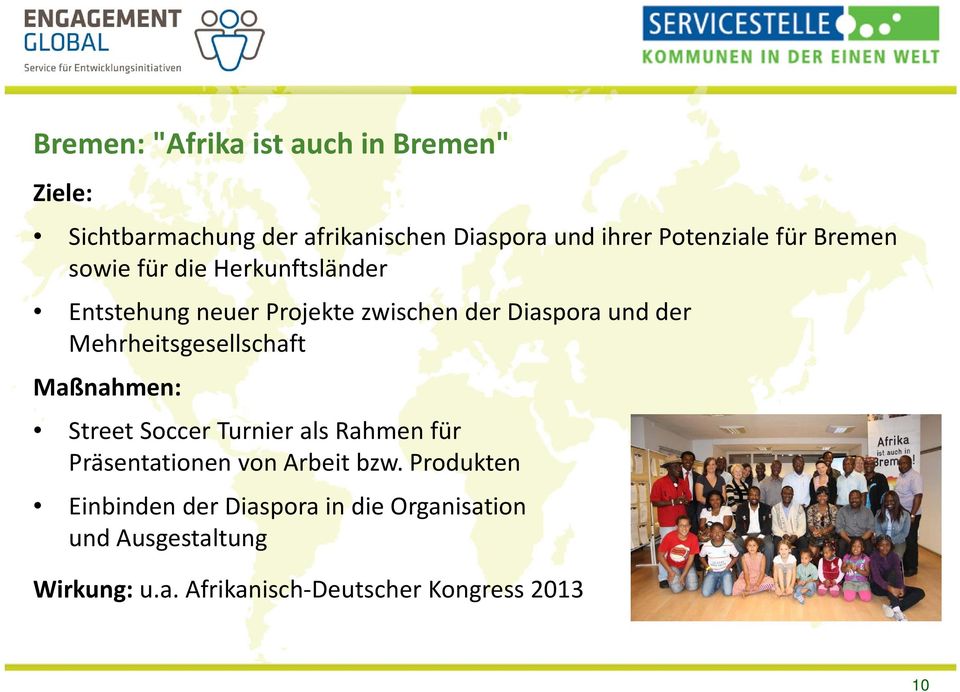 Mehrheitsgesellschaft Maßnahmen: Street Soccer Turnier als Rahmen für Präsentationen von Arbeit bzw.