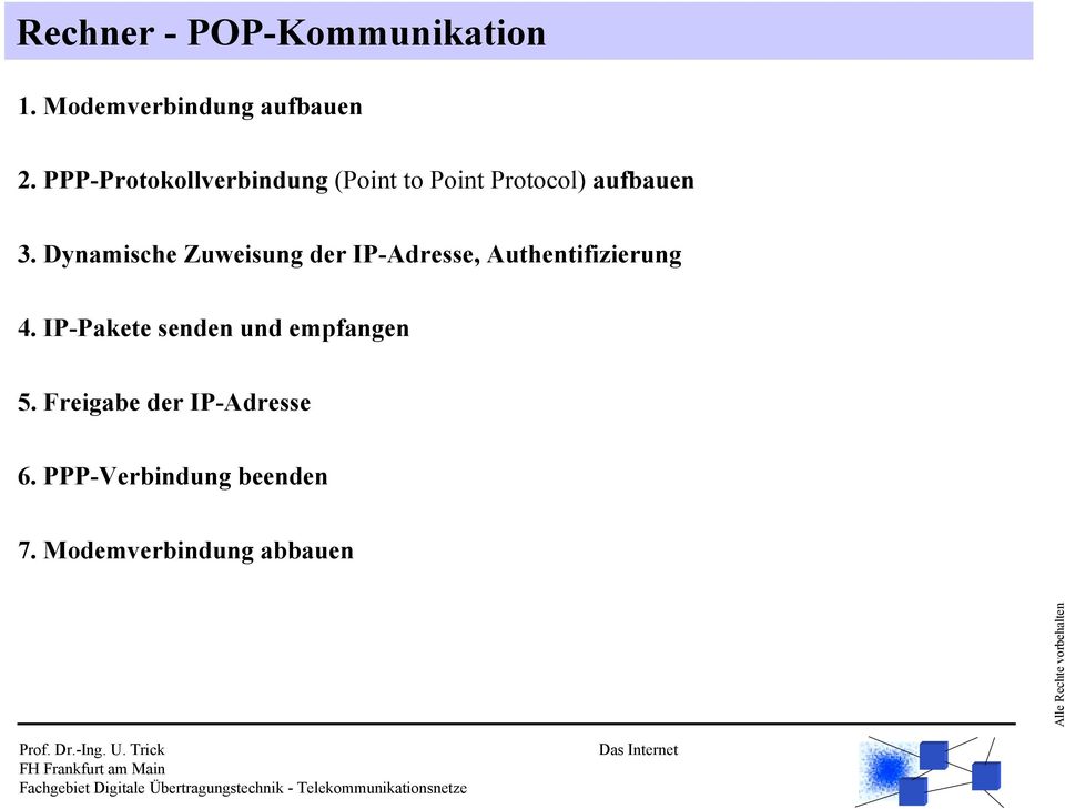 Dynamische Zuweisung der IP-Adresse, Authentifizierung 4.