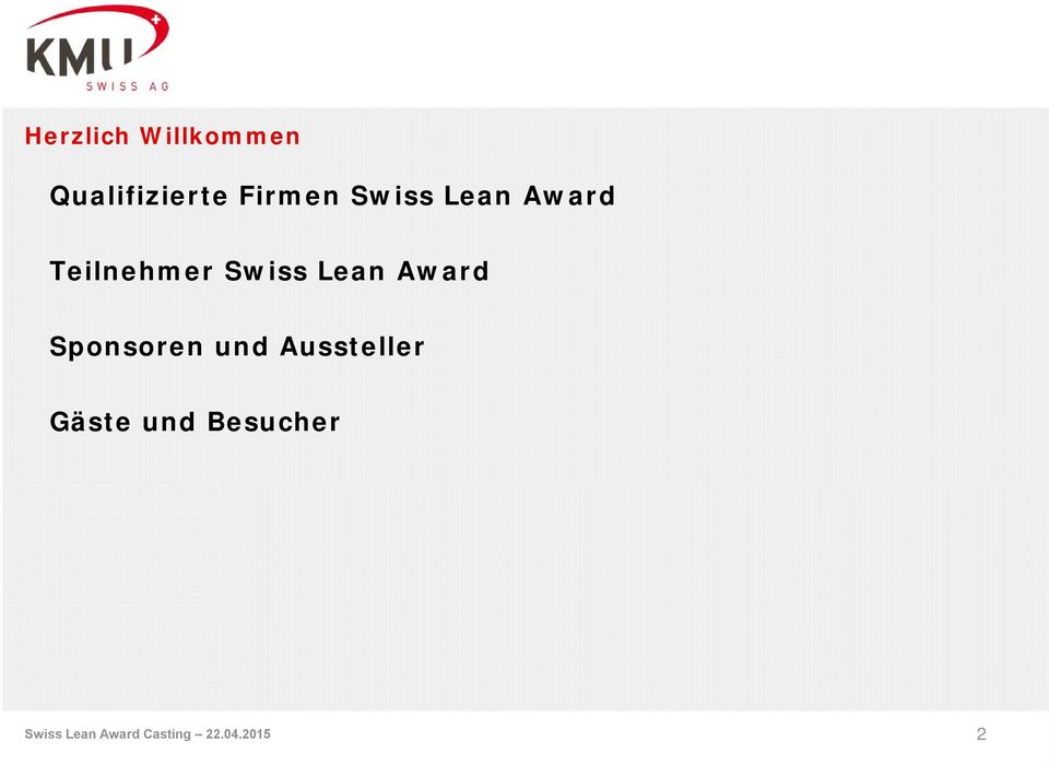 Award Teilnehmer Swiss Lean