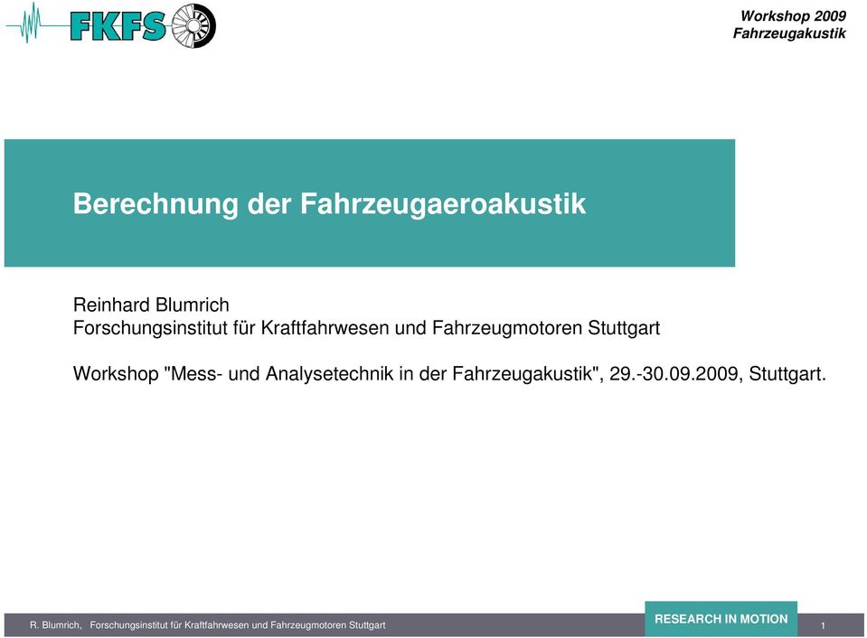 Workshop "Mess- und Analysetechnik in der ", 29.-30.09.
