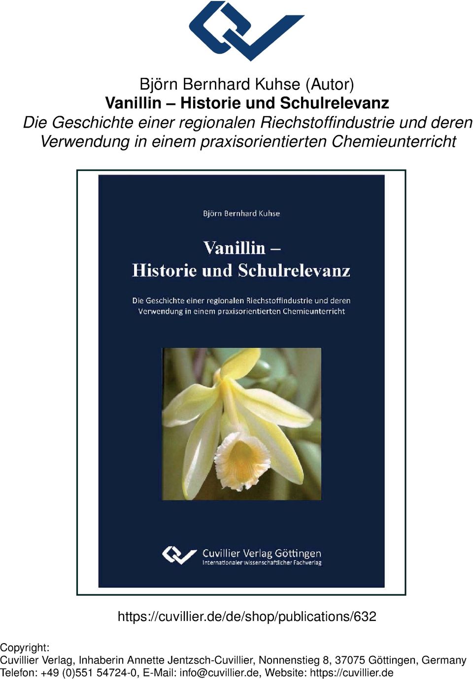 de/de/shop/publications/632 Copyright: Cuvillier Verlag, Inhaberin Annette Jentzsch-Cuvillier,