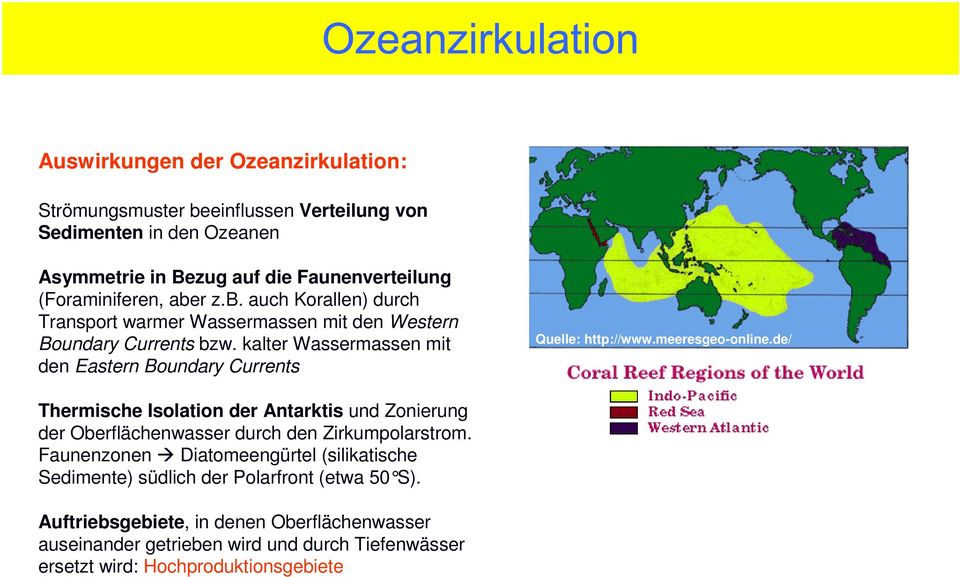 kalter Wassermassen mit den Eastern Boundary Currents Quelle: http://www.meeresgeo-online.