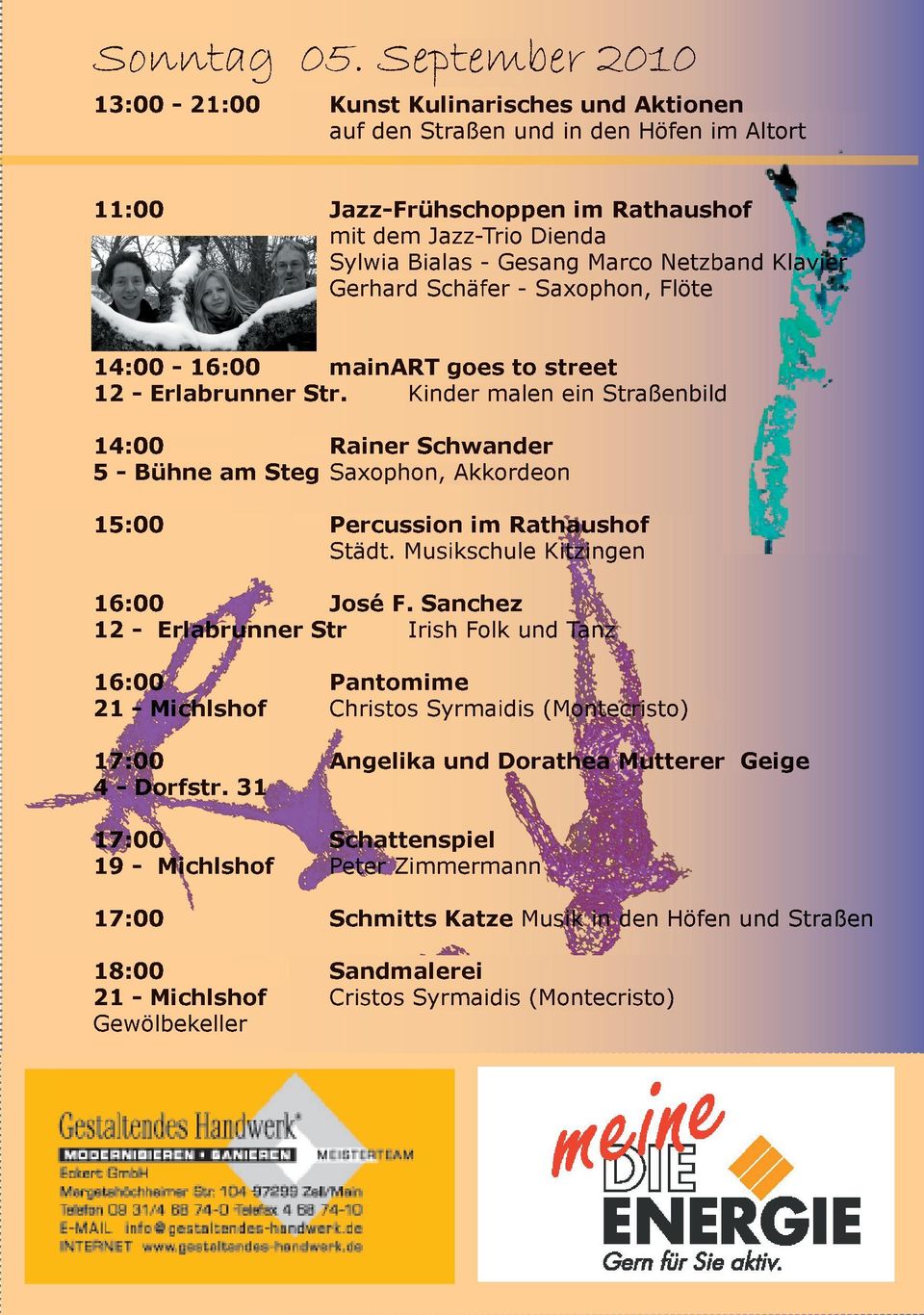 Netzband Klavier Gerhard Schäfer - Saxophon, Flöte 14:00 - mainart goes to street 12 - Erlabrunner Str.