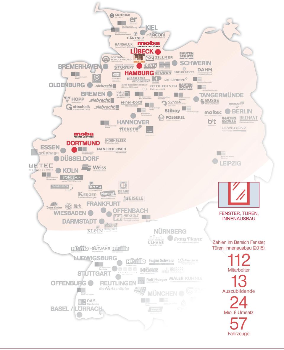 Innenausbau (2015): 112 Mitarbeiter