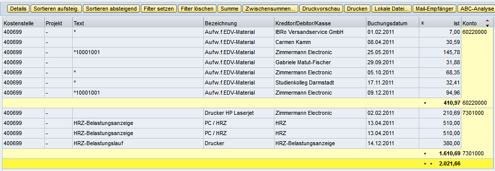 individuell SAP- Portal Ergebnis: Mit dem grünen Haken diese Eingabe bestätigen. 5.