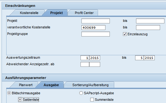 - Individuell SAP Portal Das rote Gleichheitszeichen zeigt an, dass diese Konten von der Selektion ausgeschlossen werden.