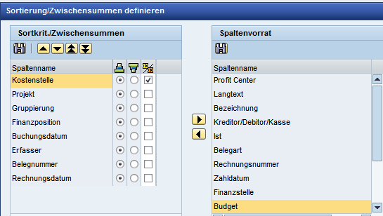 - Individuell SAP Portal Beispiel: Nach Betätigung des Verschiebe