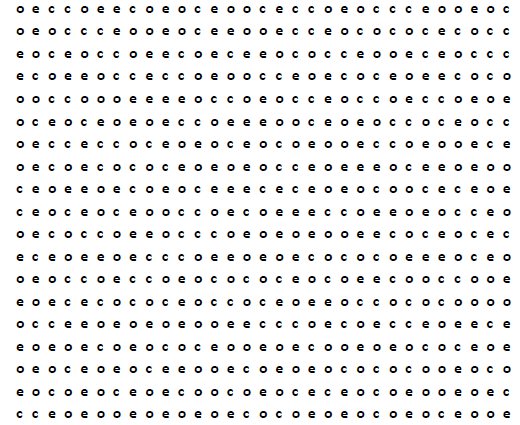 Buchstabenfelder: Streiche innerhalb von 3 Minuten den Buchstaben e aus