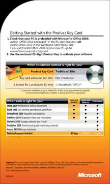 Die Produkte in der Übersicht > Product Key Card (PKC): PC wird vom Partner erstellt / assembliert: Installation des Single Image mit Hilfe