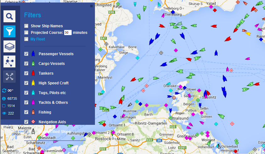 Schiffsverkehr Ostsee Type Design Cargo capacity / deadweight Fuel capacity 01 - Coastal bunker tanker, calling at Port of Rostock 02 - DFDS RoRoCargo