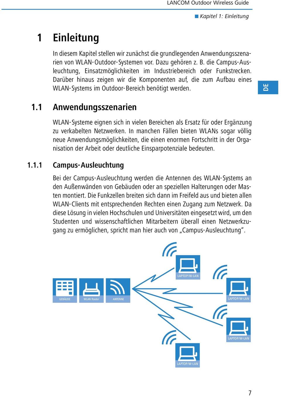 Darüber hinaus zeigen wir die Komponenten auf, die zum Aufbau eines WLAN-Systems im Outdoor-Bereich benötigt werden. 1.