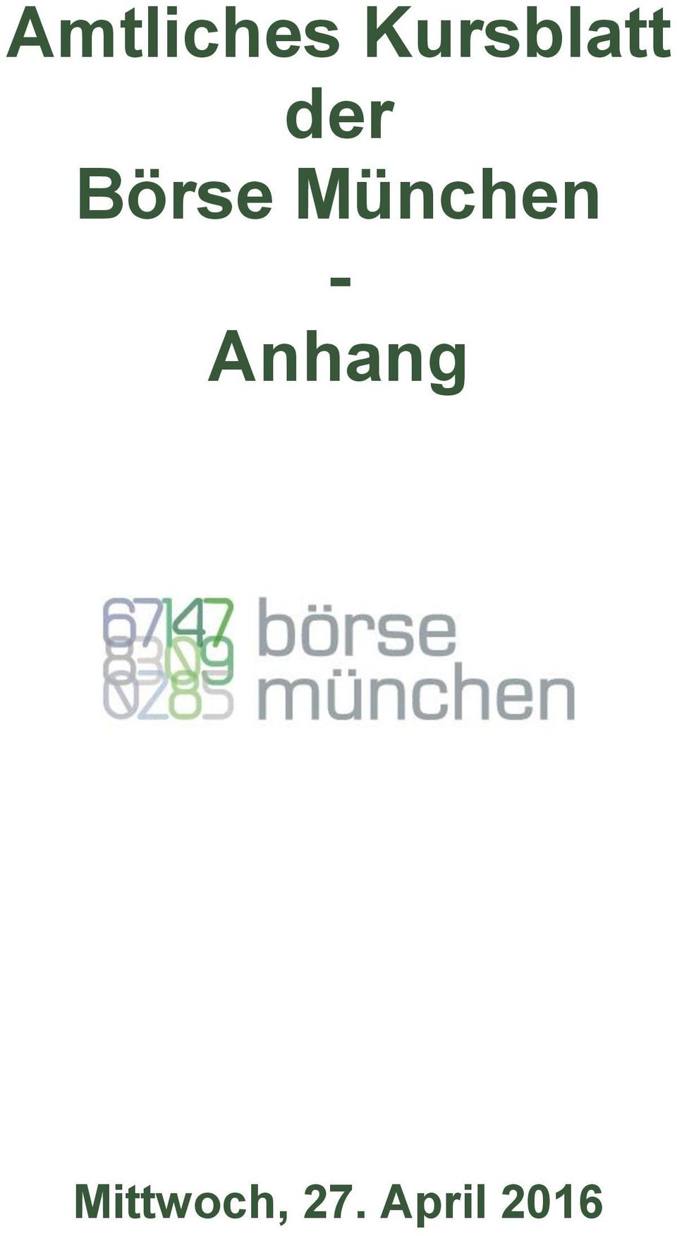 Börse München -