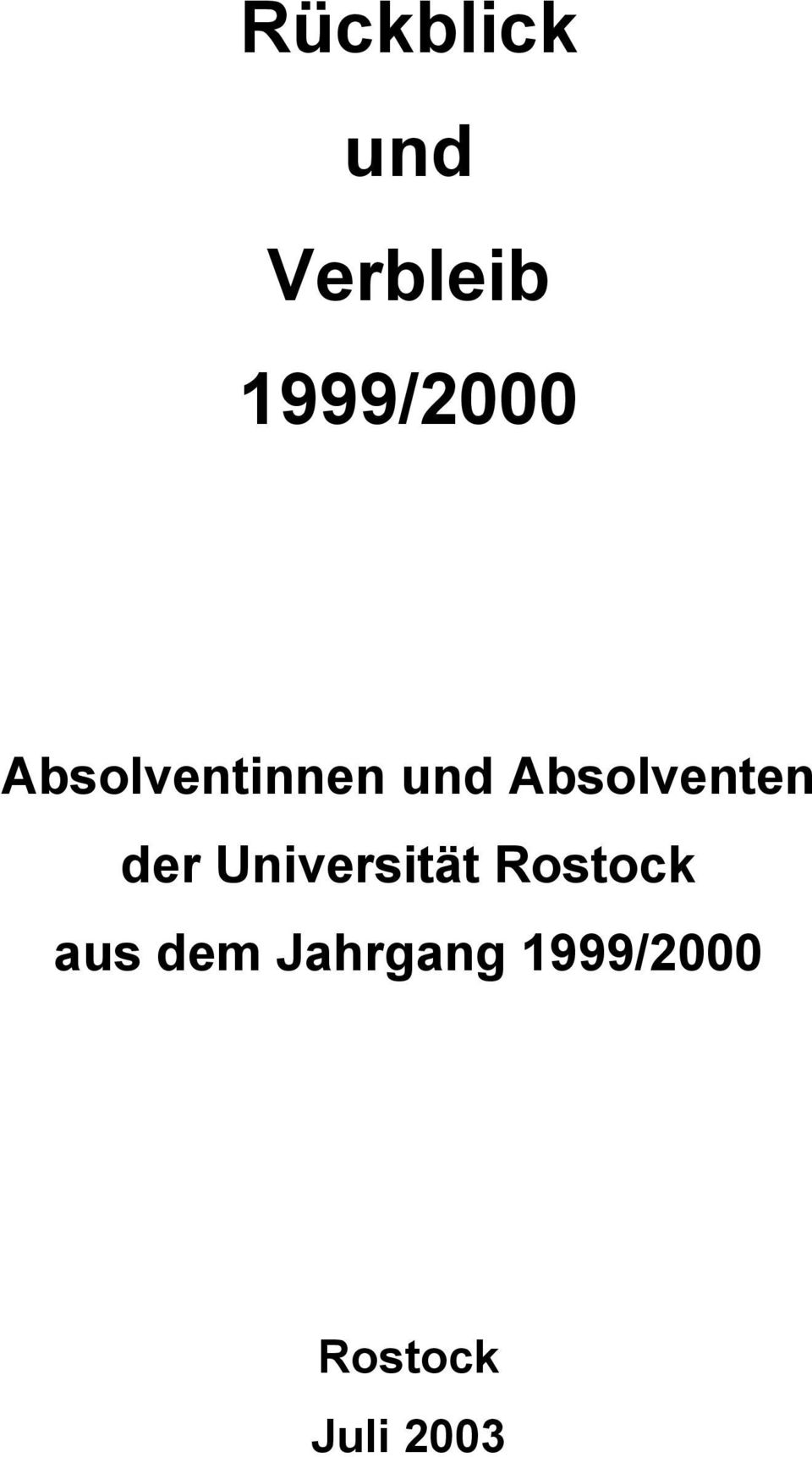 der Universität Rostock aus dem