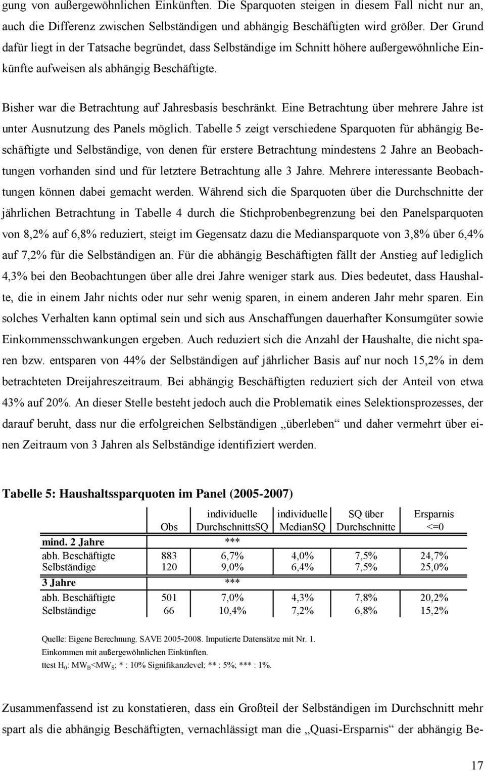 Bisher war die Betrachtung auf Jahresbasis beschränkt. Eine Betrachtung über mehrere Jahre ist unter Ausnutzung des Panels möglich.