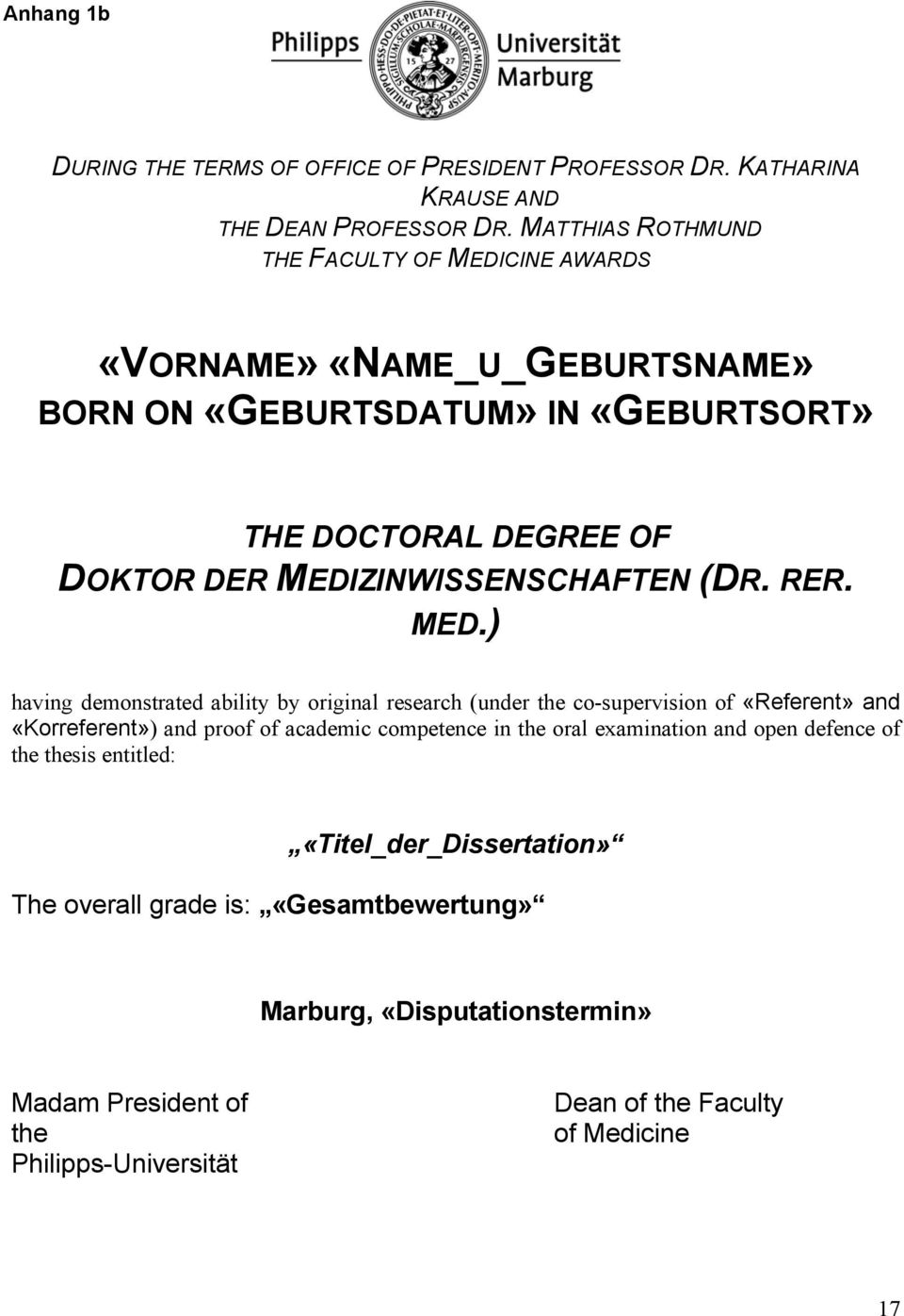MEDIZINWISSENSCHAFTEN (DR. RER. MED.