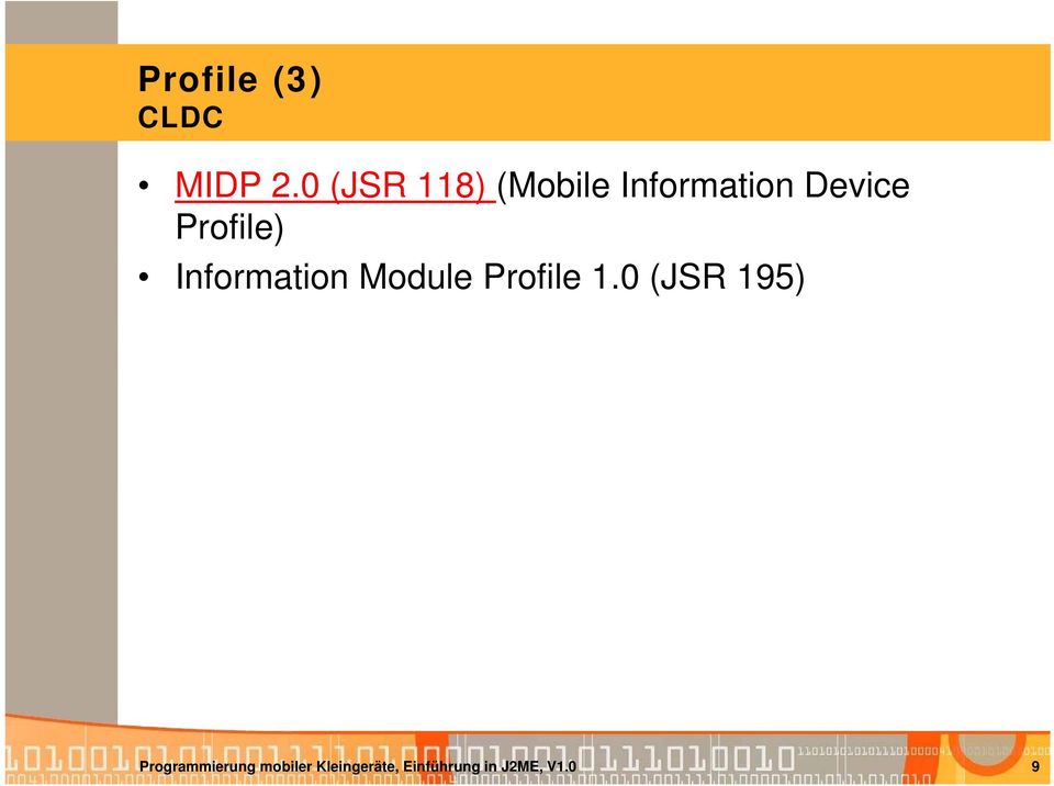 Profile) Information Module Profile 1.