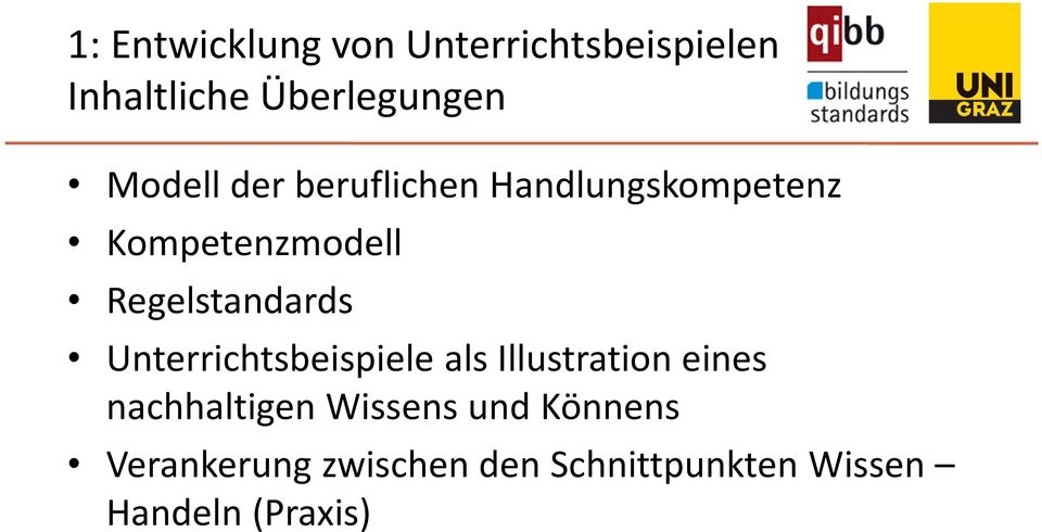 Regelstandards Unterrichtsbeispiele als Illustration eines