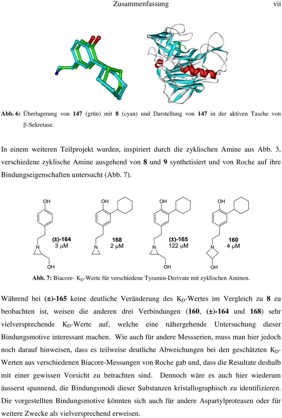 3, verschiedene zyklische Amine ausgehend von 8 und 9 synthetisiert und von Roche auf ihre Bindungseigenschaften untersucht (Abb. 7). Abb.