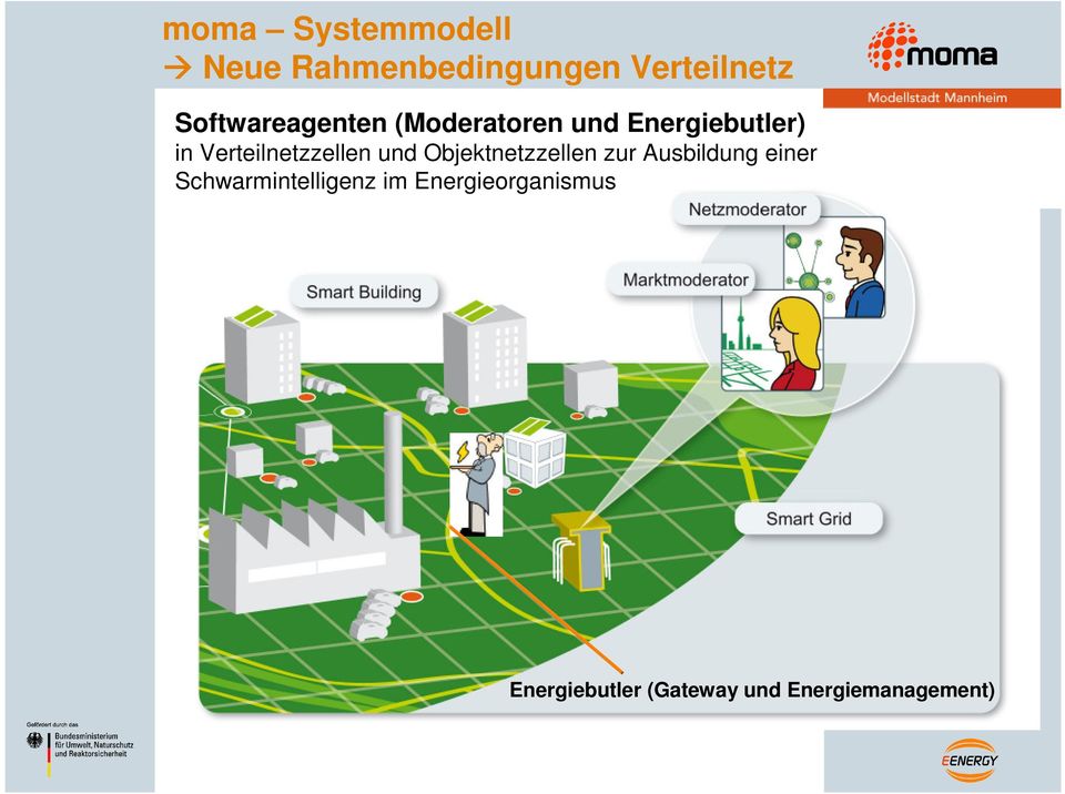 Verteilnetzzellen und Objektnetzzellen zur Ausbildung einer