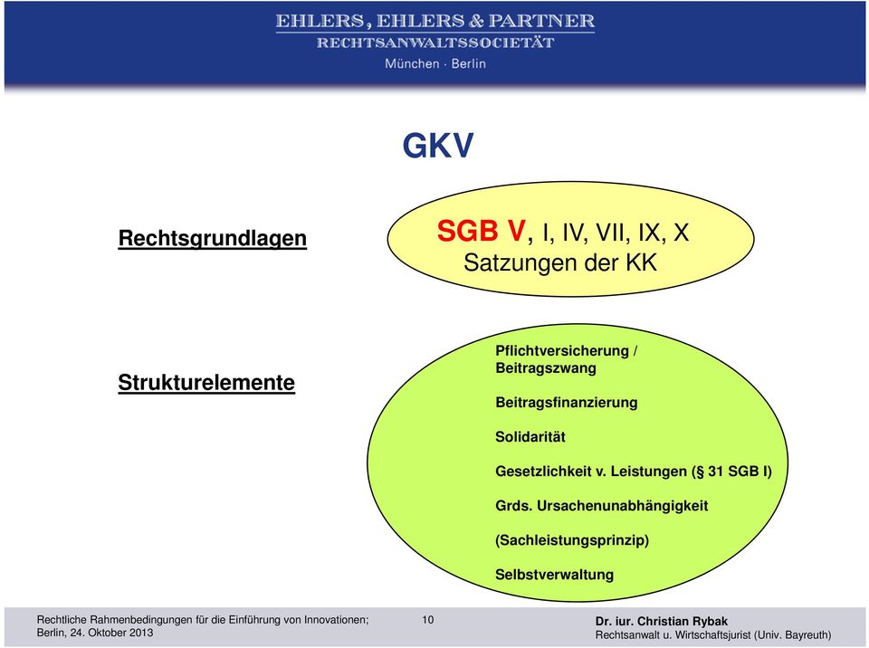 Beitragsfinanzierung Solidarität Gesetzlichkeit v.