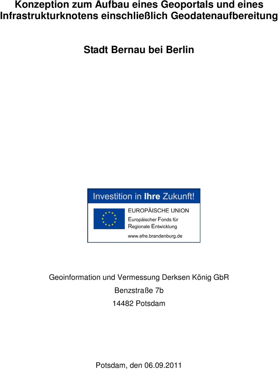 Stadt Bernau bei Berlin Geoinformation und Vermessung