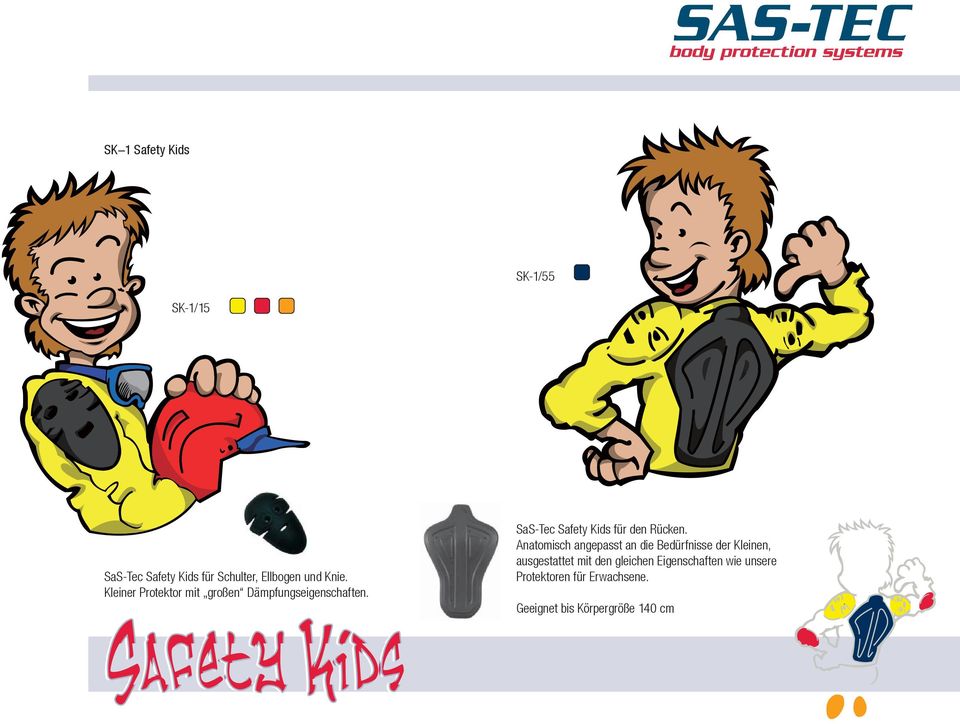 SaS-Tec Safety Kids für den Rücken.